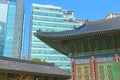 Traditional and Modern Architecture, South Korea Royalty Free Stock Photo