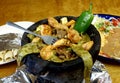 Traditional Molcajete Supreme Dish 2 Royalty Free Stock Photo