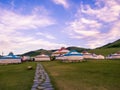 Traditional Mongolian Yurts Royalty Free Stock Photo