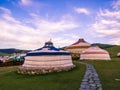 Traditional Mongolian Yurts Royalty Free Stock Photo