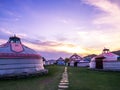 Traditional Mongolian Yurts Royalty Free Stock Photo