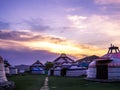 Traditional Mongolian Yurts Royalty Free Stock Photo