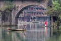 Traditional morning activity in Fenghuang