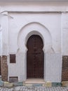 Traditional Moroccan ancient wooden entry door Royalty Free Stock Photo