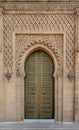 Traditional Moroccan ancient wooden entry door Royalty Free Stock Photo