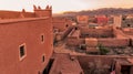 Traditional Moroccan architecture made of adobe bricks from clay Royalty Free Stock Photo