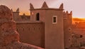 Traditional Moroccan architecture made of adobe bricks from clay Royalty Free Stock Photo