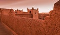 Traditional Moroccan architecture made of adobe bricks from clay Royalty Free Stock Photo