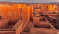 Traditional Moroccan architecture made of adobe bricks from clay Royalty Free Stock Photo