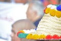 Traditional Moroccan hat in Chefchaouen. Royalty Free Stock Photo