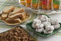 Traditional Moroccan homemade cookies and sellou