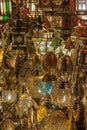 Traditional Moroccan lantern in antique shop, Marrakesh, Morocco