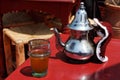 Traditional Moroccan mint tea. Royalty Free Stock Photo