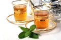 Traditional Moroccan mint tea