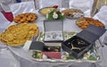 Traditional Moroccan Ramadan sweets in a stand of the Tangier market, Morocco