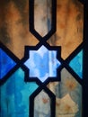 Traditional Moroccan stained glass windows Royalty Free Stock Photo