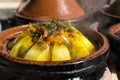 Traditional Moroccan Tajine meal