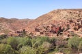 Traditional Moroccan village at the foot of the Atlas Mountains Royalty Free Stock Photo