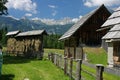 Traditional mountain house in Uskovnica Royalty Free Stock Photo