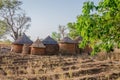 Traditional mud an clay housing of the Tata Somba tribe of nothern Benin and Togo, Africa