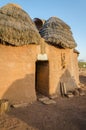 Traditional mud an clay housing of the Tata Somba tribe of nothern Benin and Togo, Africa