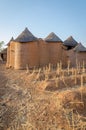 Traditional mud an clay housing of the Tata Somba tribe of nothern Benin and Togo, Africa