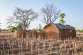 Traditional mud an clay housing of the Tata Somba tribe of nothern Benin and Togo, Africa