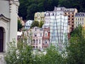 Traditional Architecture in Historic Karlovy Vary, Czech Republic Royalty Free Stock Photo