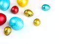 Traditional multicolored easter eggs