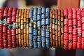 Traditional multicolored Oriental bead bracele