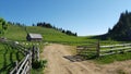 Traditional muntain yard with beautiful meadows Royalty Free Stock Photo