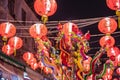 Traditional music toy in Yaowarat china town at bangkok city Thailand in Chinese newyear Royalty Free Stock Photo