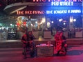 Traditional musical instrument performance in front of Red Piano Restaurant of Pub Street in Siem Reap, Cambodia Royalty Free Stock Photo