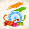 Traditional Musical Instruments for Indian Republic Day. Royalty Free Stock Photo