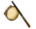 Traditional musical instument Djembe drum and flute Royalty Free Stock Photo