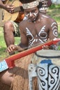 Traditional Musician of Papua Royalty Free Stock Photo