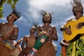 Traditional Musician of Papua Royalty Free Stock Photo