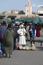 Traditional musician in white jellaba