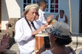 Traditional musicians performing on the street at Los Santos, Panama
