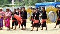 Traditional Musicians play Madurese music at the final of the Bull Race