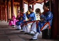 Traditional music players in the Imperial City of Hue, Thua Thien-Hue, Hue, Vietnam Royalty Free Stock Photo