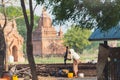 Traditional myanmar people asian live in bagan