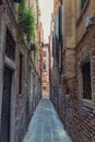 Traditional narrow buildings of Venice