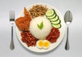 Traditional nasi lemak