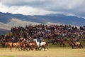 Traditional national nomad horse riding