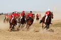 Traditional national nomad horse riding