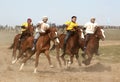 Traditional national nomad horse riding