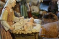 Tradičný narodenie scéna svätý rodina a dieťa 