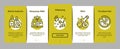 Traditional Naturopathy Medicine Onboarding Elements Icons Set Vector