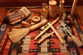 traditional navajo tools for rug making Royalty Free Stock Photo